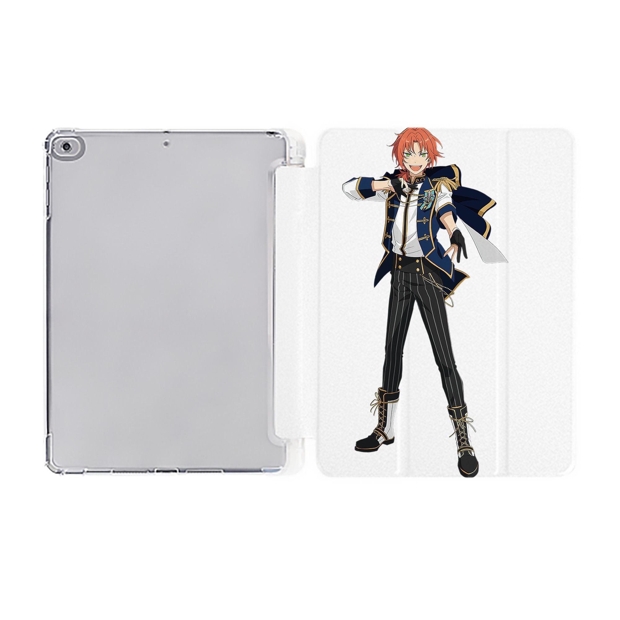 （画像用） あんさんぶるスターズ! Ensemble Stars IPad ケース ペン収納付き 三つ折りスタンド PUレザー×シリコン 対応機種9.5/10.5/10.9インチ